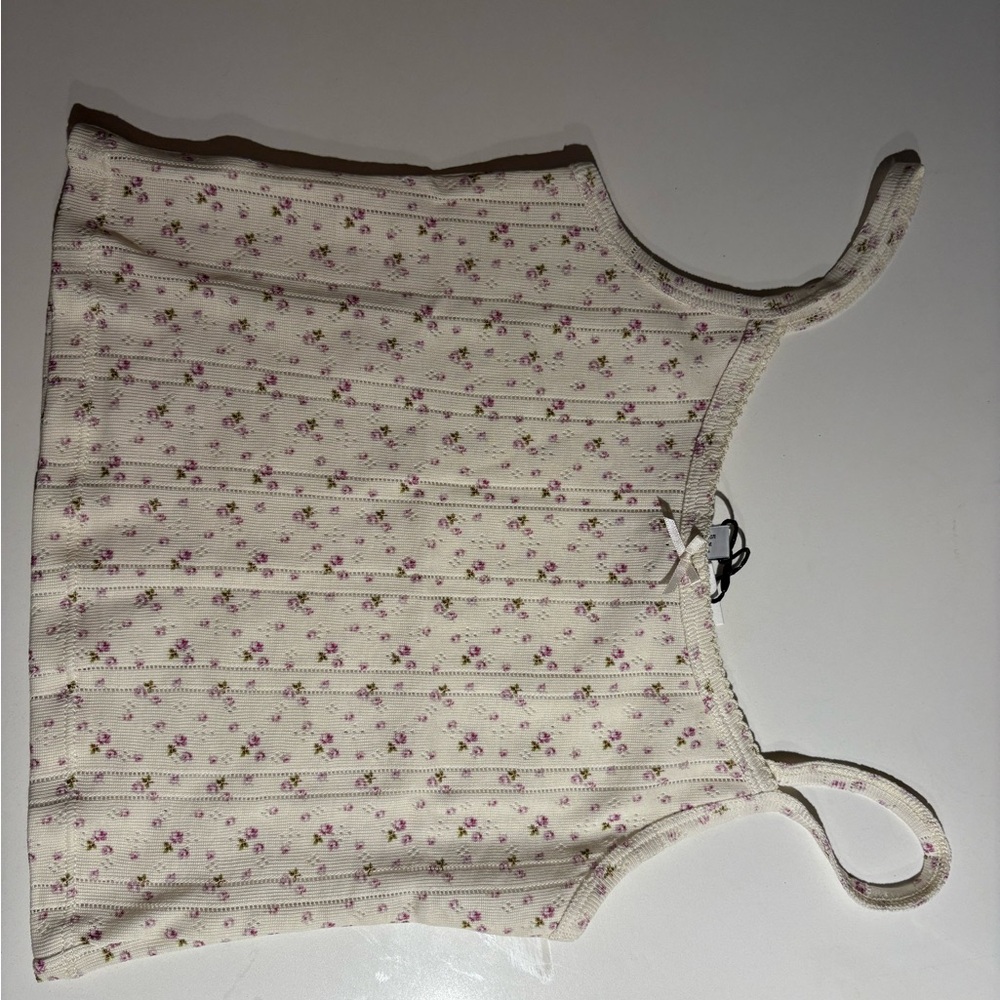 Cou Cou Floral Cream Women's Crop Top - NWT